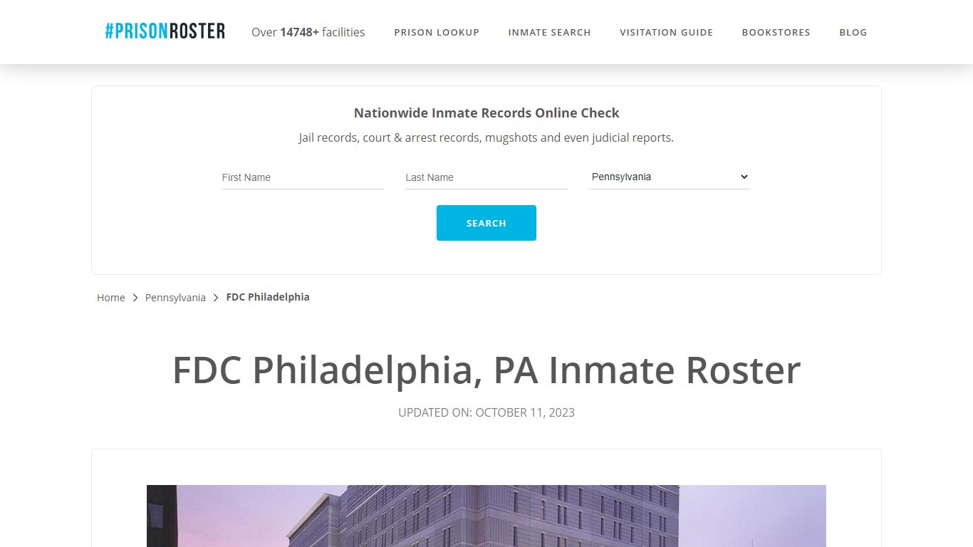 FDC Philadelphia, PA Inmate Roster - Prisonroster